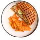 Waffles with Chicken / Spicy Tuna