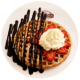 Waffles with Strawberries & Cream / Ice Cream